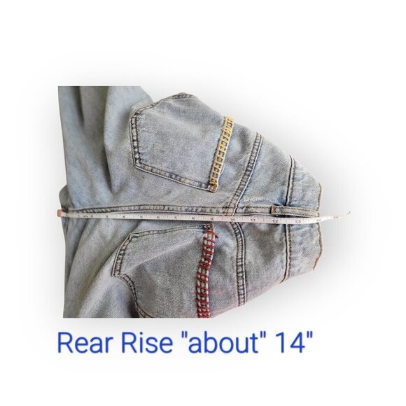 BDG Urban Outfitters High‑Waist Patchwork Cowboy Jeans 25 Boho Statement Denim - Picture 11 of 16